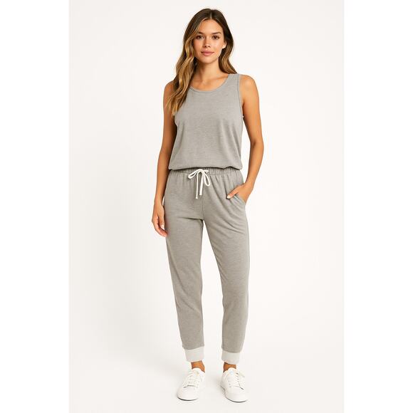 Nation Ltd x Intermix Grey Jersey Cotton Athleisure Jumpsuit – Size Small - Picture 1 of 6